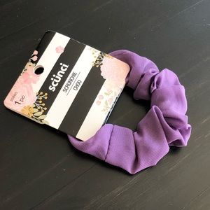 Scünci Scrunchie New Solid Purple Sheer Fabric